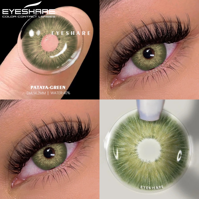 EYESHARE Lentes De Contato Coloridas 2pcs Contatos Coloridos Para Maquiagem De Cosméticos Brown Eyes