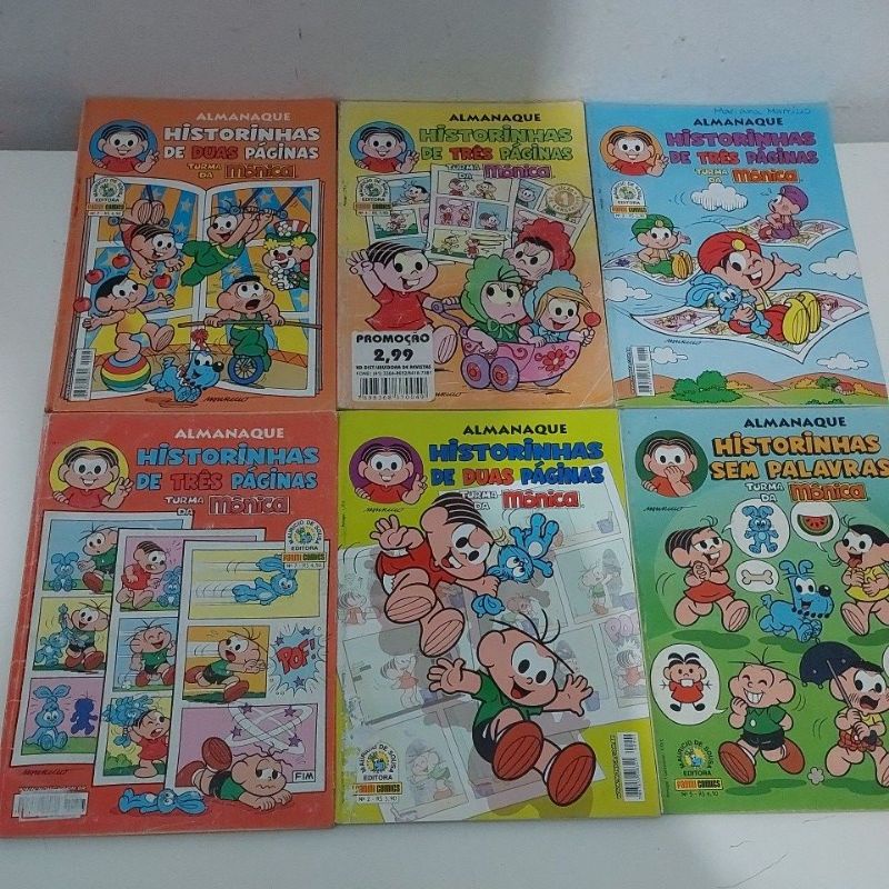 Gibi Almanaques  especiais c/ historinhas curtas 2 e 3 páginas. kit com 6 edições