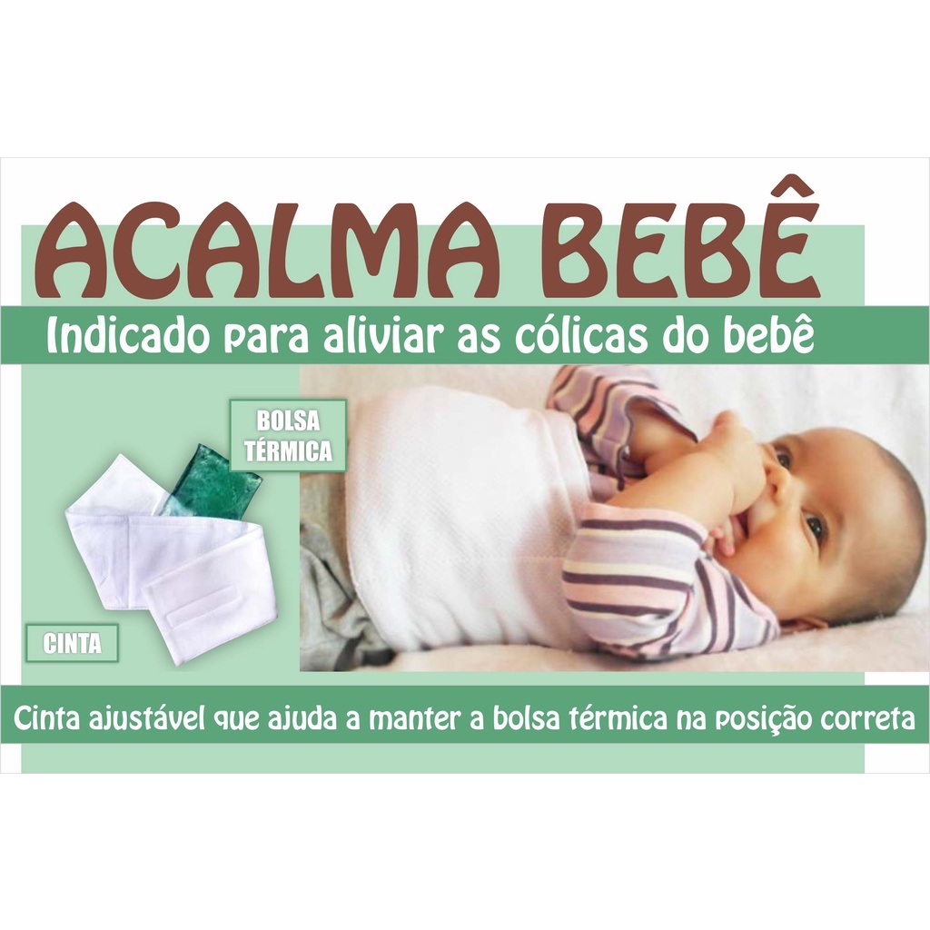 Cinta Térmica Para Cólica Bebê Com Bolsa De Gel - QUENTE E FRIA - RECÉM-NASCIDO