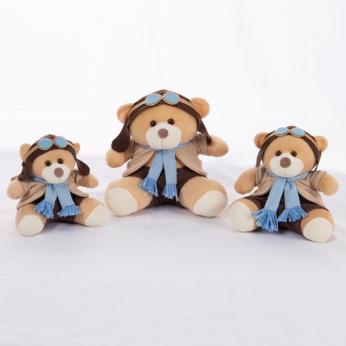 Trio de Ursinho de Pelúcia Para Nicho Modelo Menino Menina