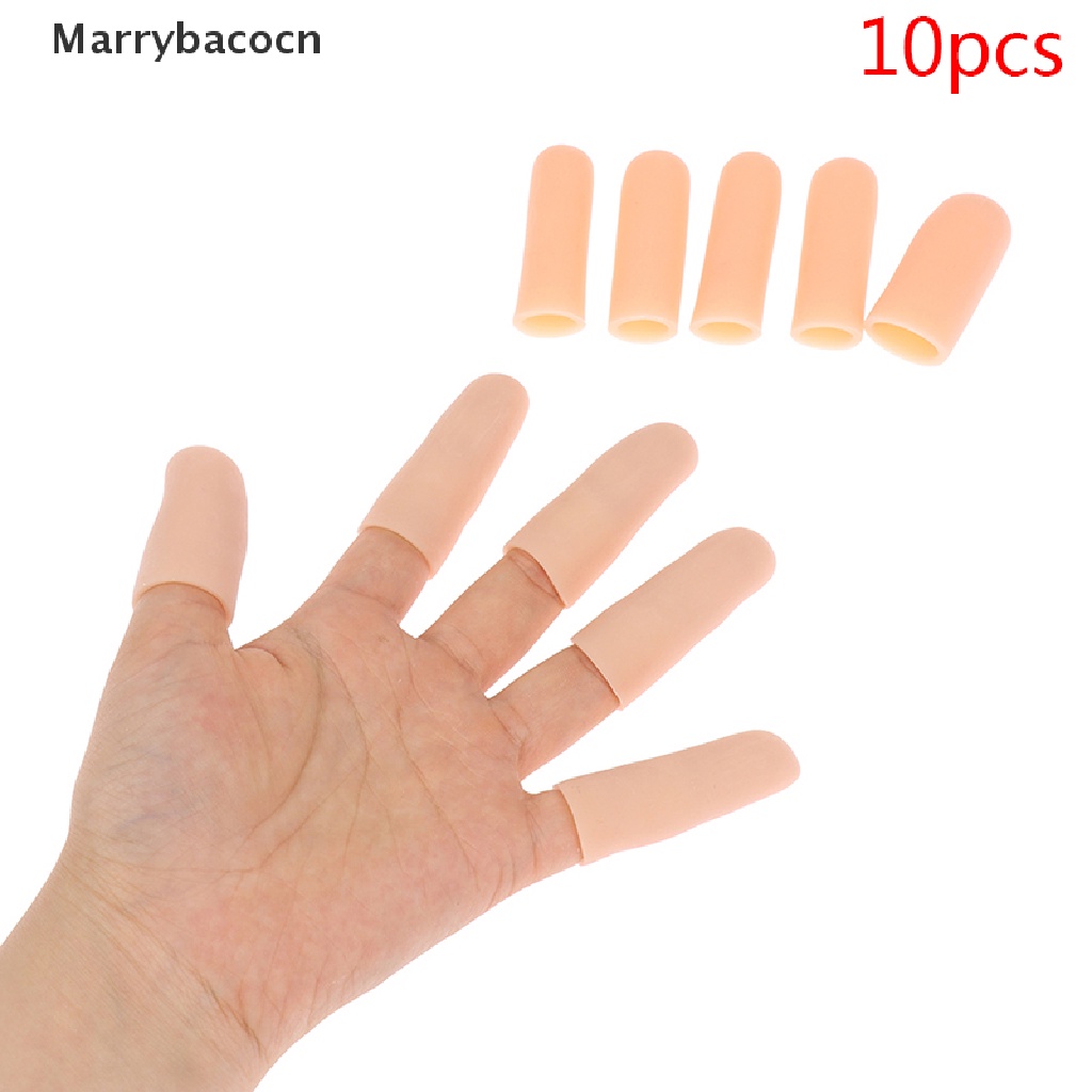 [MAR] 10 Unidades/Conjunto Silicone Tubo De Gel Protetor De Dedo De Mão Para Alívio Da Dor Polegar COD