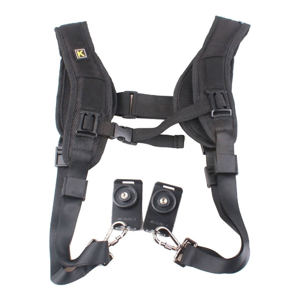 Alça Dupla de Ombro Colete Quickstrap para Câmera Fotográfica DSLR Filmadora Fotógrafo Profissional