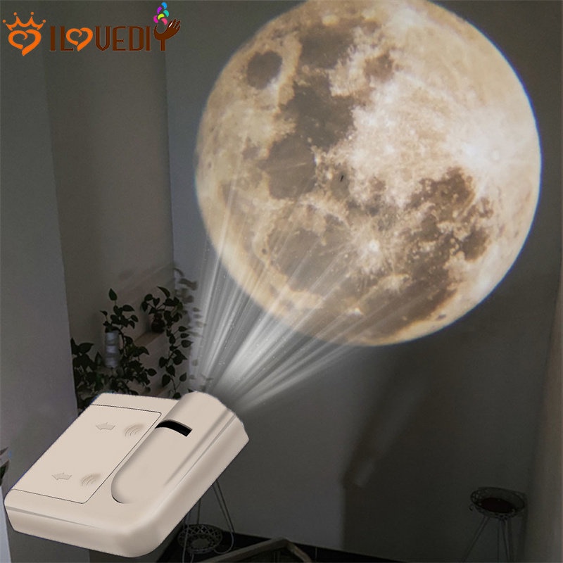 Lâmpada De Projeção Galáxia Da Lua Aurora De Fundo Criativo Atmosfera Luz Noturna Projetor De Terra Fotografia Para Decoração De Festa De Aniversário De Natal