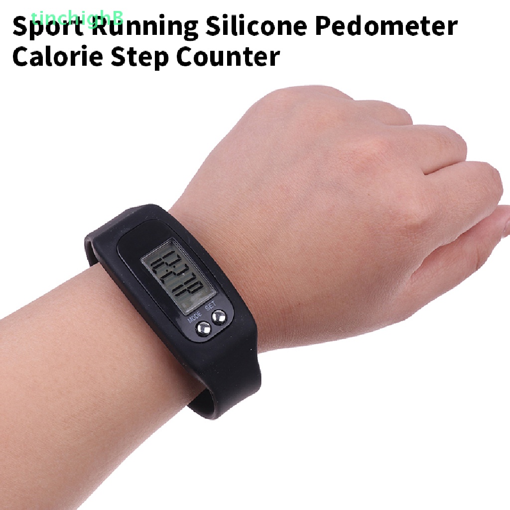 [TinchighB] Pedômetro Esportivo Contador De Degraus De Corrida Distância De Caminhada Digital Rastreador LCD Pulseira De Relógio [Novo]