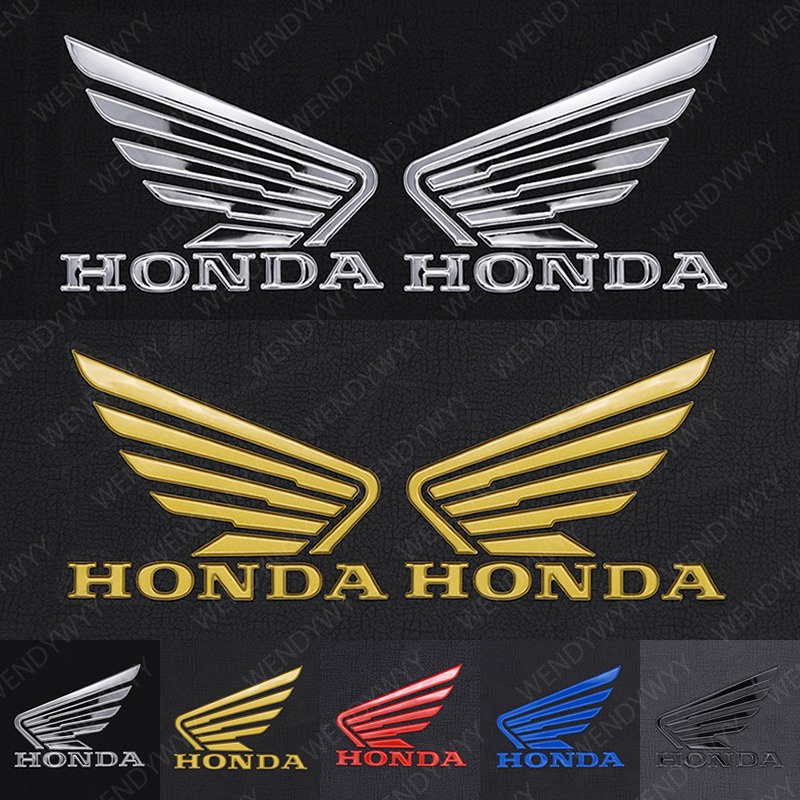 Esquerda E Direita Honda Wings 3M Plástico 3D Logotipos De Borracha Macia Adesivo Emblema Para Decalques Modificados De 