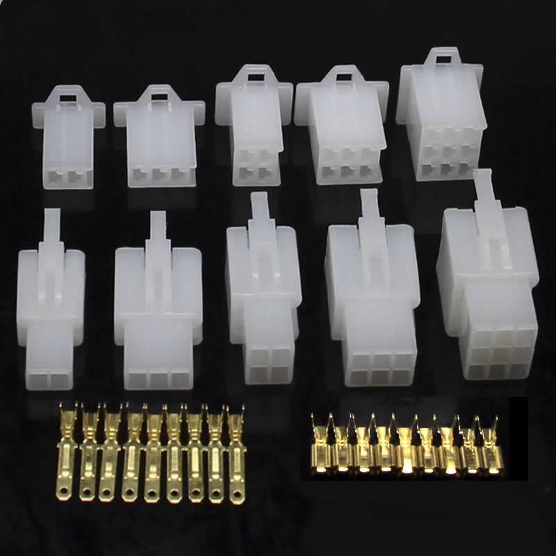2sets 2,8mm 2/3/4/6/9 Pinos Conector De Fio Elétrico Automotivo Macho Fêmea Kits De Conectores De Cabo Para Motocicleta Ebike Car