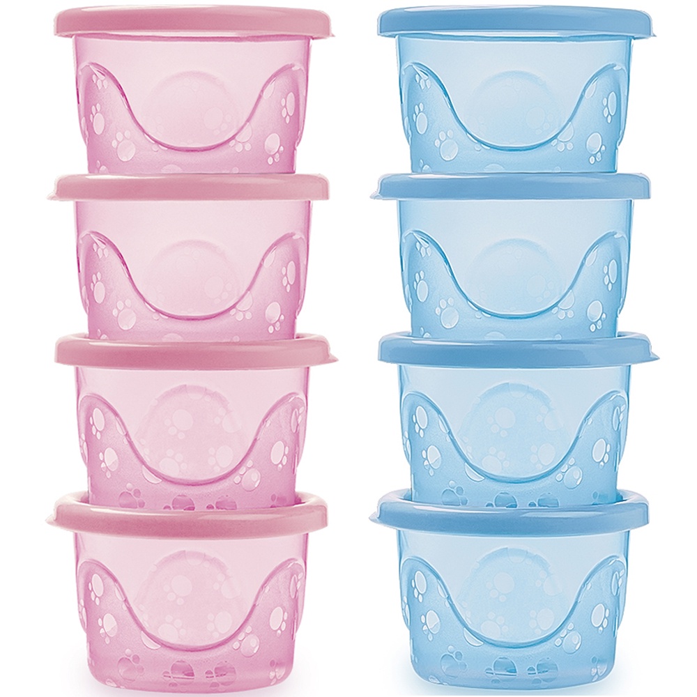 Kit 4 Potes Infantil 125ml Papinha Comidinha Comida Adoleta