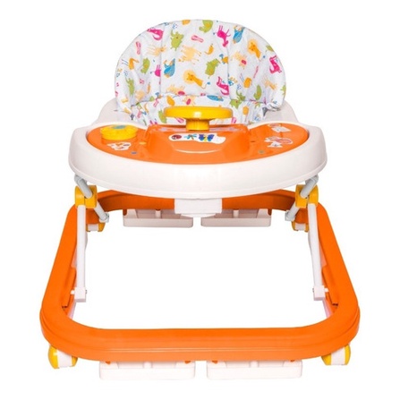 Andador Infantil Para Bebê e criança Sonoro Menina Styll Baby seguro com selo do inmetro-Laranja