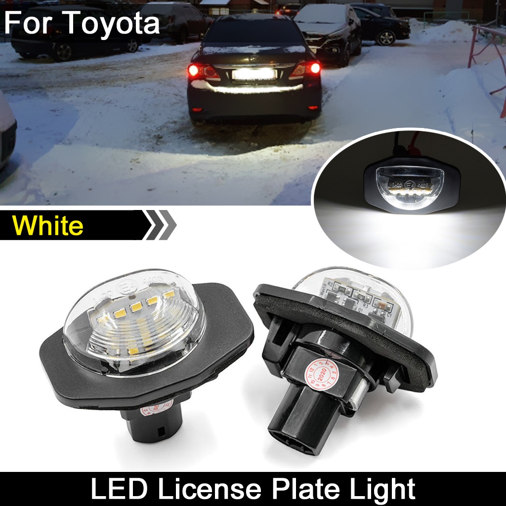 2Pcs Para Toyota Alphard Auris Corolla Wish Sienna Urban Cruiser Scion XB XD Placa De Luz LED Branca Número De