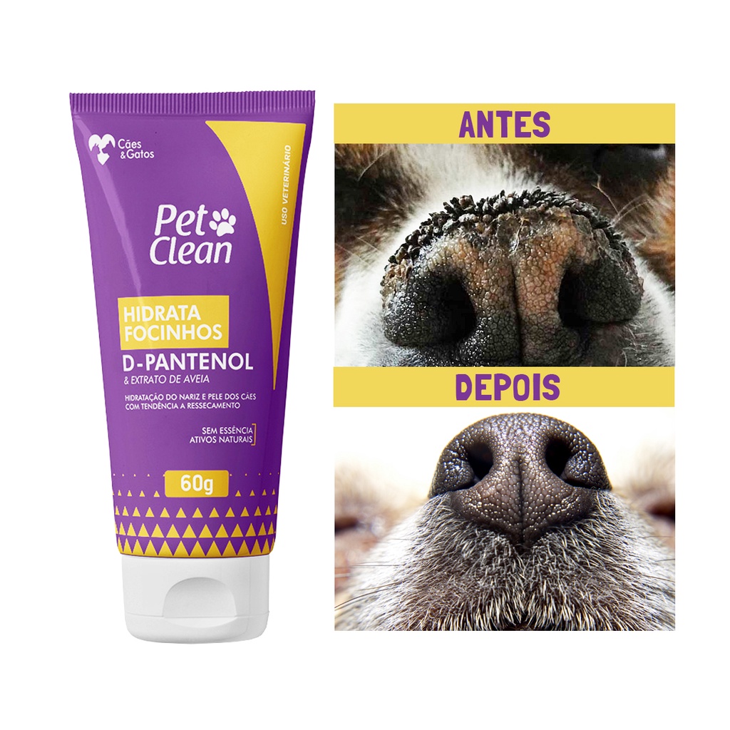 Creme Hidratante De Focinhos Hidrata Cães Gato Pet Clean 60g
