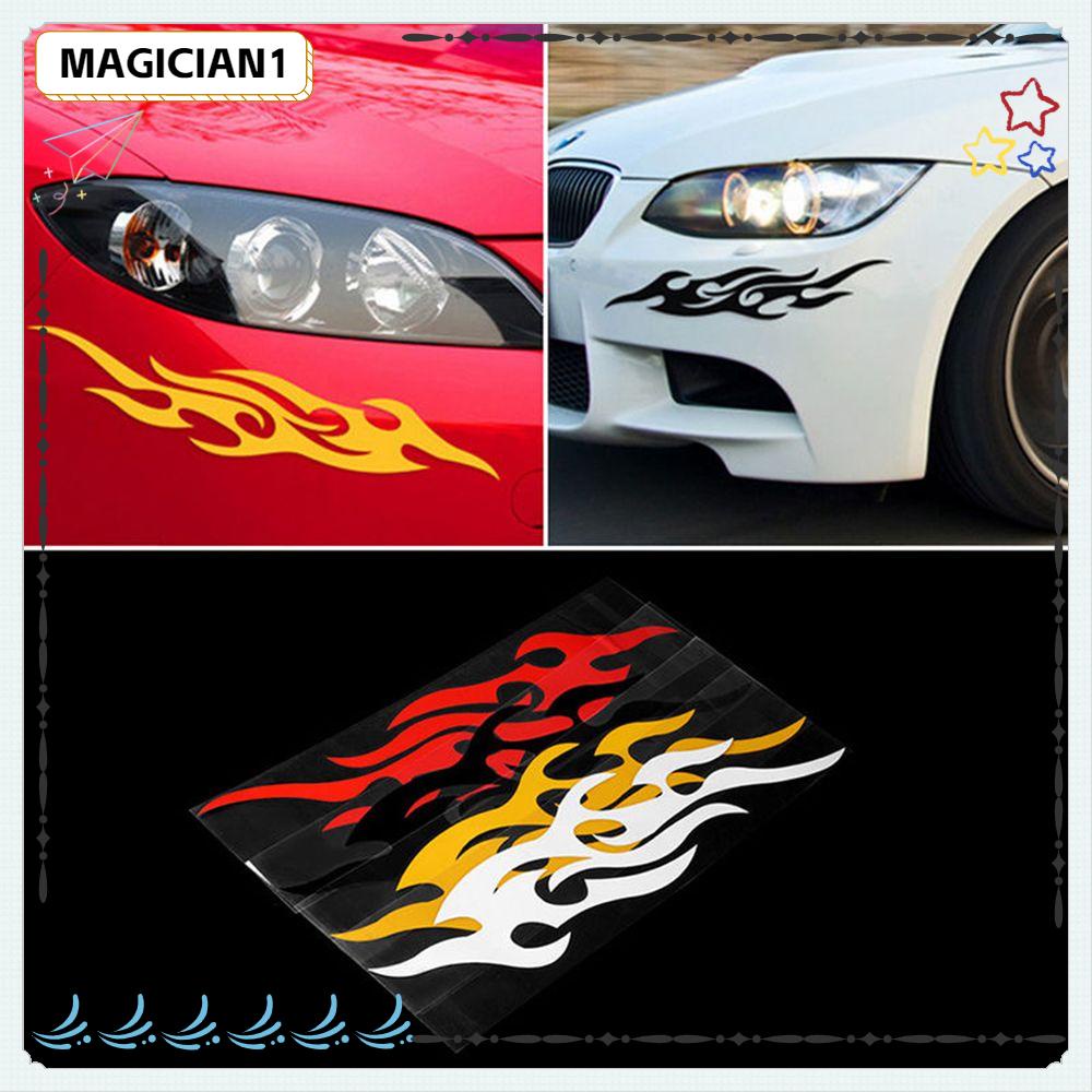 MAGICIAN 2pcs Autocolante De Carro Texto Reflexivo De Chama Frio