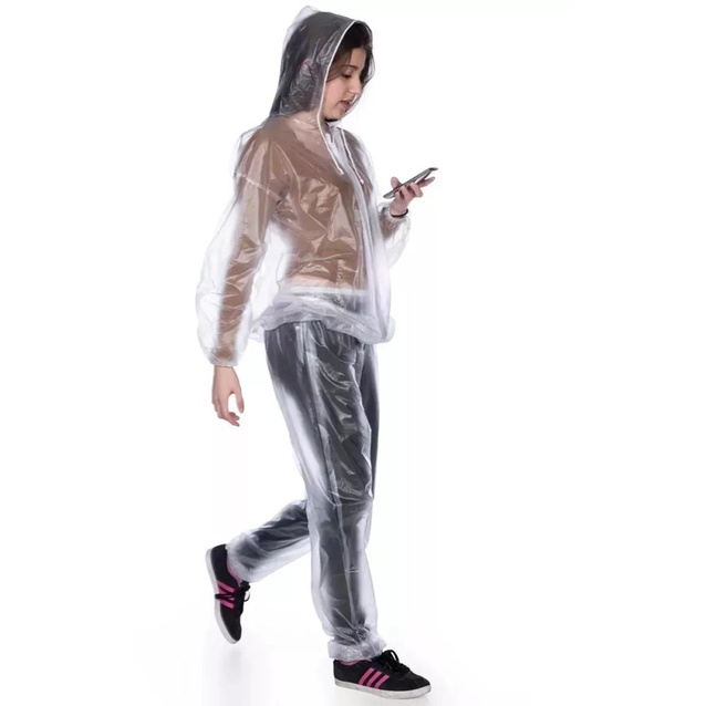 Conjunto De Chuva Ciclista Infantil Adolescente