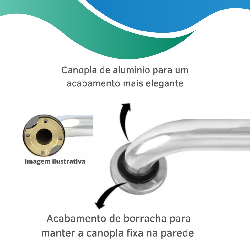 Alça Barra De Apoio Para Banheiro 60cm Idoso