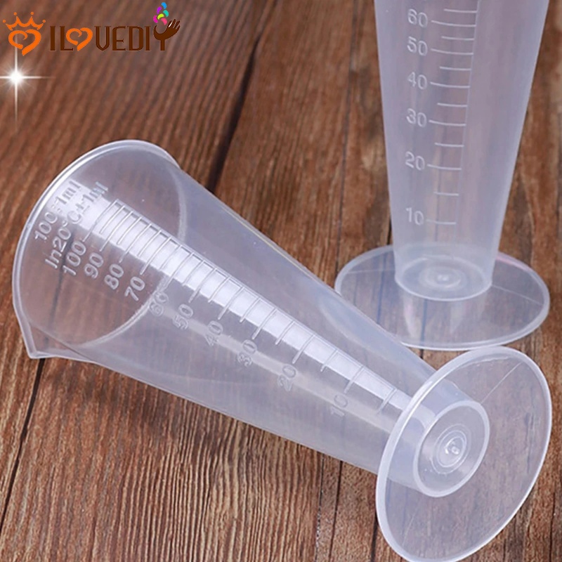 Copo Misturador Transparente Para Medição De Cozinha Reutilizável Barra De Hotel Jarro De Bico 50/100ml Medidor De Alta Qualidade Plástico