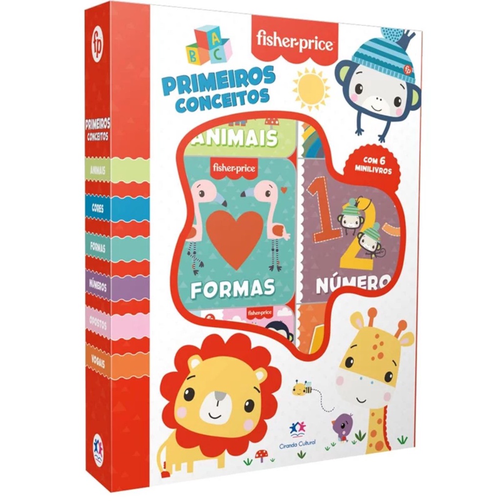 Livro Box com 6 Minilivros Fisher-Price - Primeiros conceitos