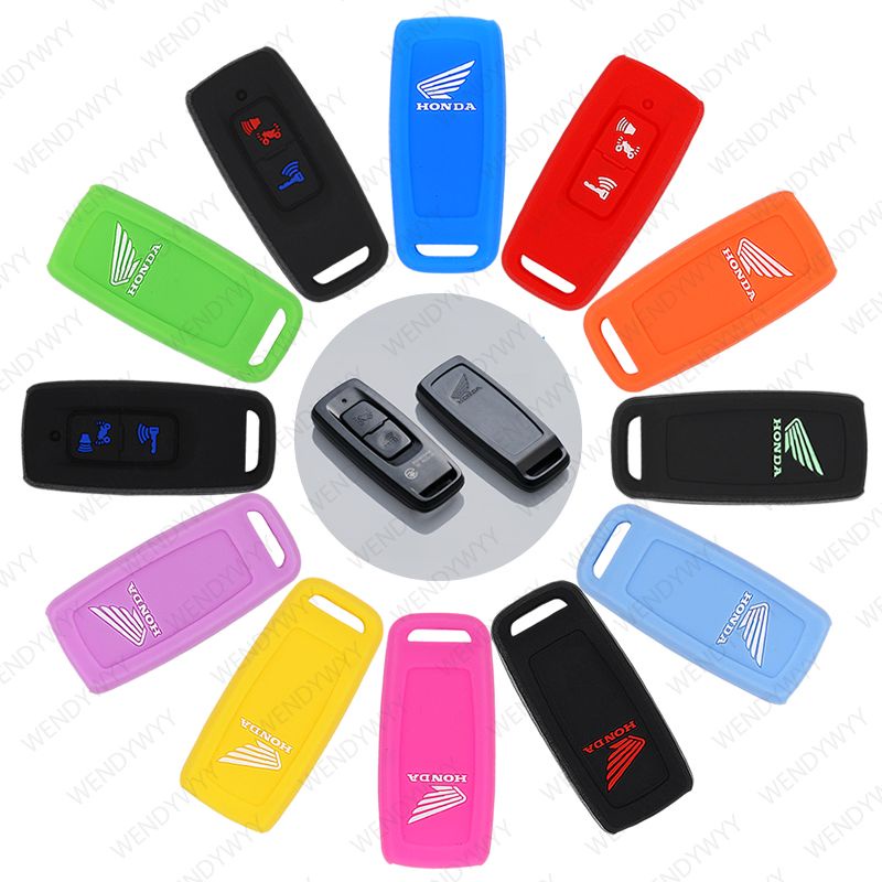 Capa De Silicone 2 Botões Para Chave De Motocicleta Honda Scoopy 2023/ADV 160/PCX Vario 160/125/Lead Vision/Airblade Remota