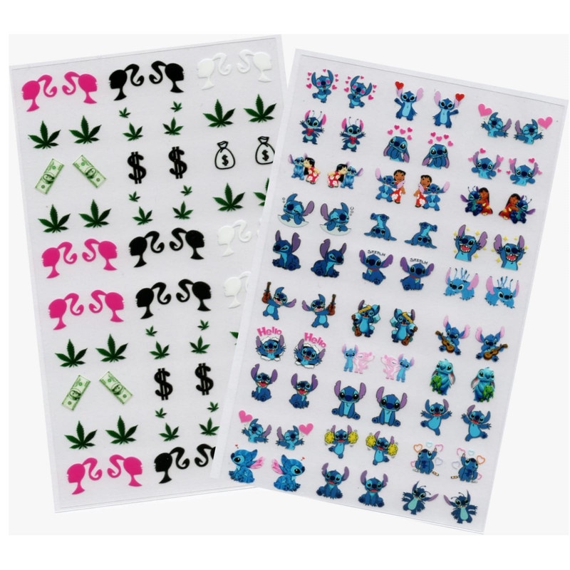 Kit 120 adesivos de unha 3D PRÉ PRONTO - Kit 4