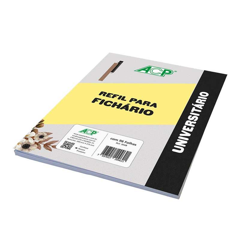 Bloco Refil de folhas A4 para fichário universitário ACP