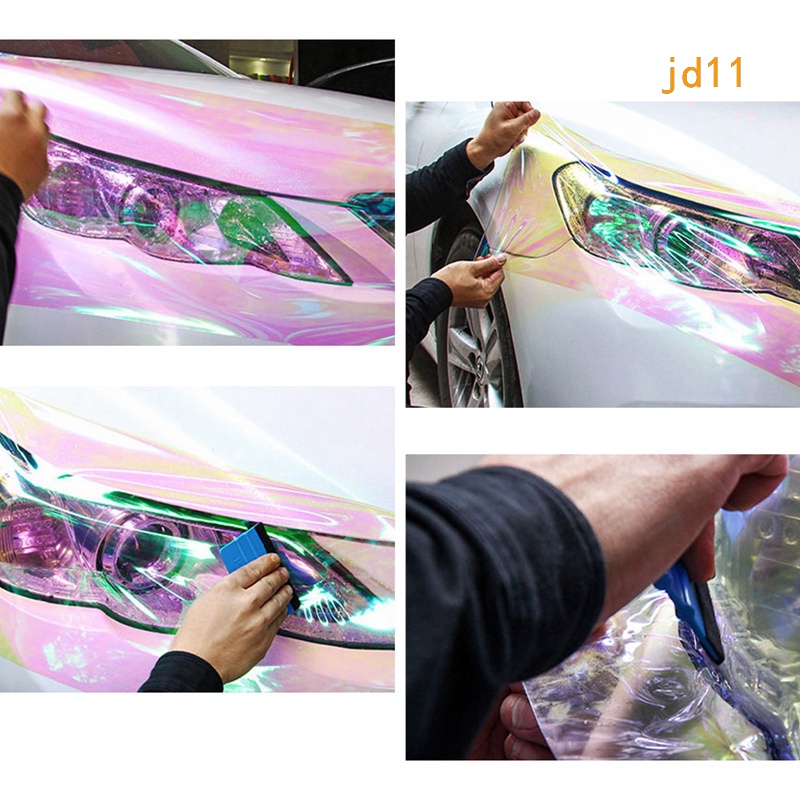 jd11 Novo Filme Colorido Para Carro Com Estilo Camaleão Farol Taillight Vinil Tint Sticker Light Film Wrap