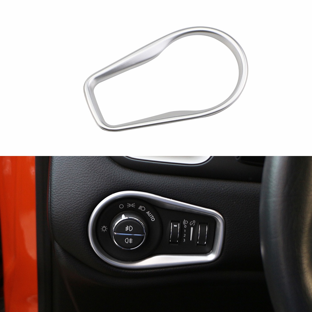 Painel De Interruptor Luz De Cabeça De Carro Decoração Adesivos Para Jeep Renegade 2014-2021 Acessórios Interiores