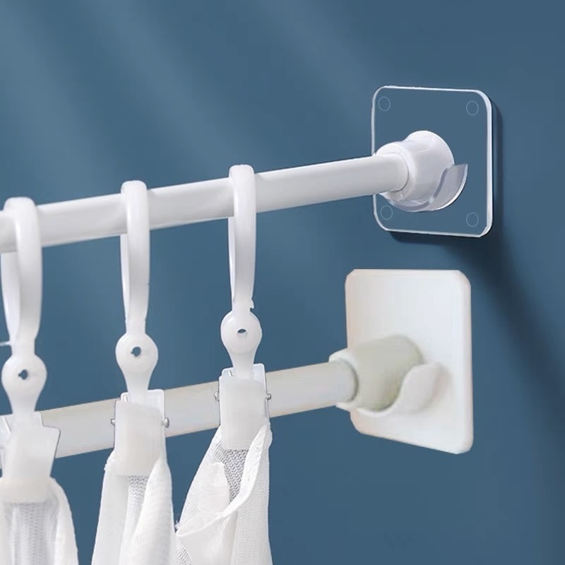 Conjunto De 4PCS Suportes Para Hastes De Cortina Forte Ganchos Autoadesivos Suporte Roupas Trilho Acessórios Banheiro Doméstico/Suportes Ganchos Adesivos Varão De Cortina De Banheiro Box
