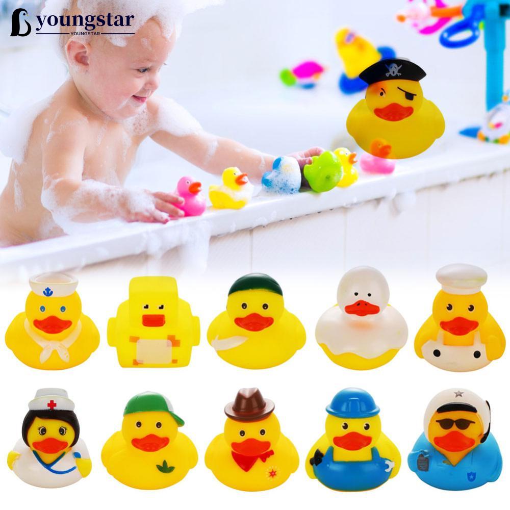 YOUNGSTAR 1PC Cosplay Pato De Borracha Banho Bebê Brinquedos Para Crianças Ducha Flutuador Squeaky Sound Duck Funny Swimming Water Play Game Toy C5J3