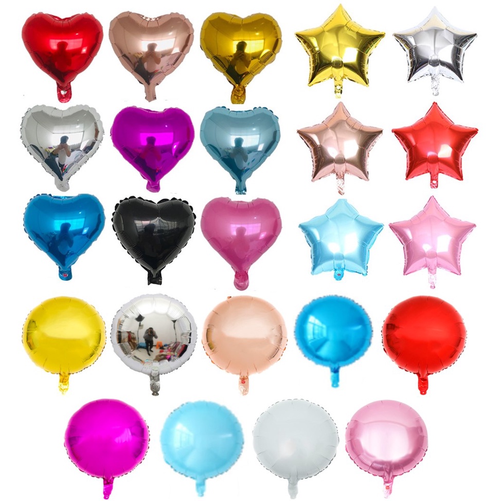 10 Balão Metalizado 22cm 10 Polegadas Diversos Modelos