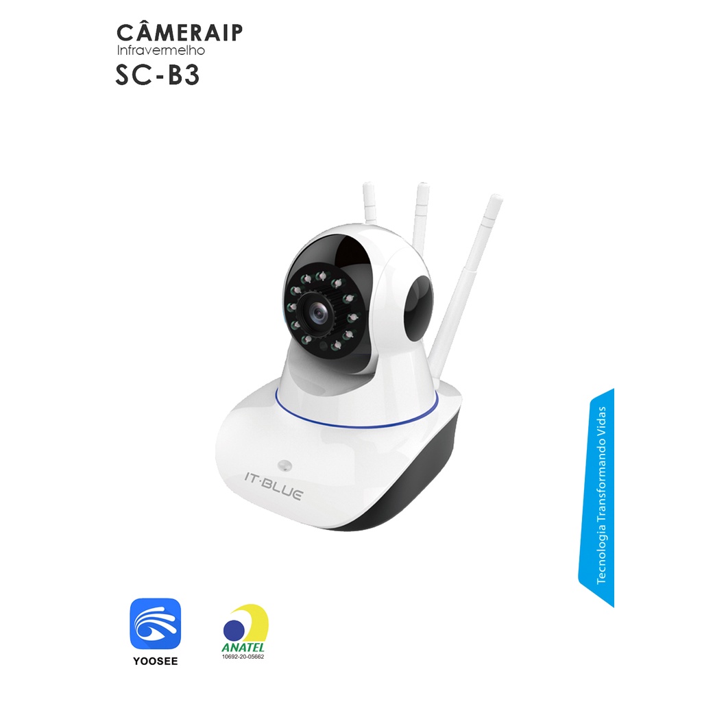 Camera 3 Antenas Ip sem fio Sistema Yoosee/yyp2p SC-B3