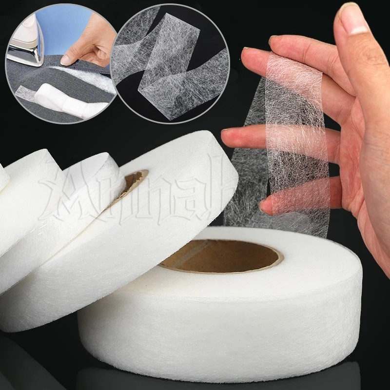 Fita Adesiva De Costura De Tecido Para Entretela/60M Fusível Dupla Face Branca/Acessórios Bricolagem/Pano Adesivo Preto Não De Fusão A Quente