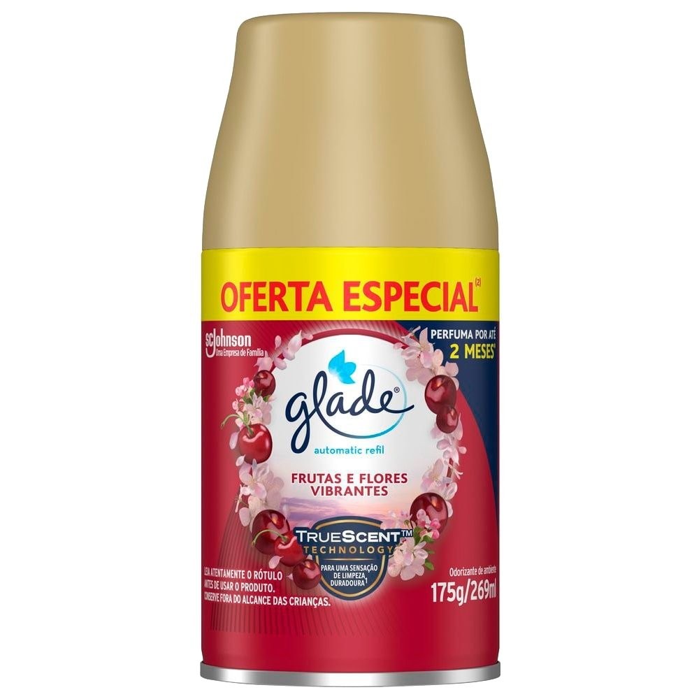 Purificador de Ar Glade Automatic Spray Frutas e Flores Refil 269ml