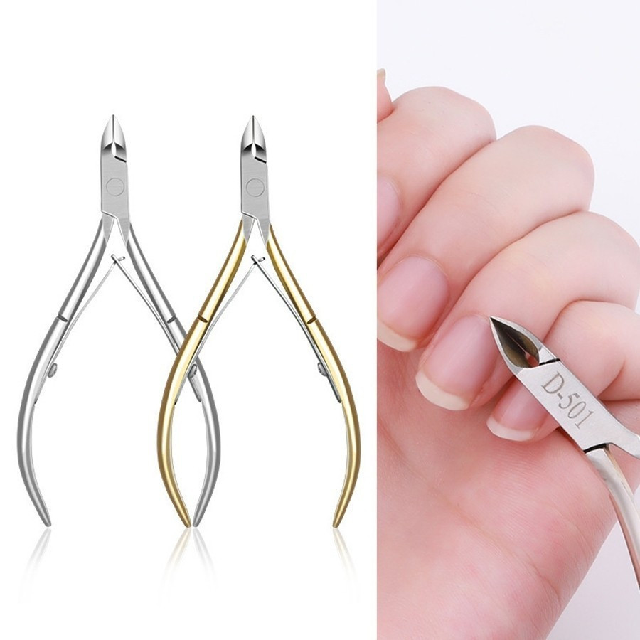 Alicate de Unha para Cutículas em Aço Inoxidável - Tesoura de Unhas para Peles Mortas e Ferramenta Profissional