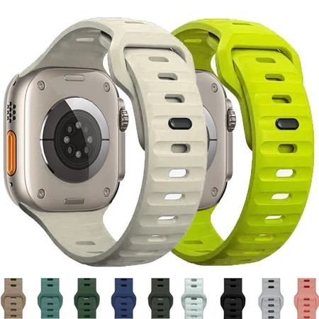 pulseira Faixa De Borracha Esportiva De Silicone Compatível Para Apple watch Ultra Iwatch 38 40 41 42 44 45 49mm