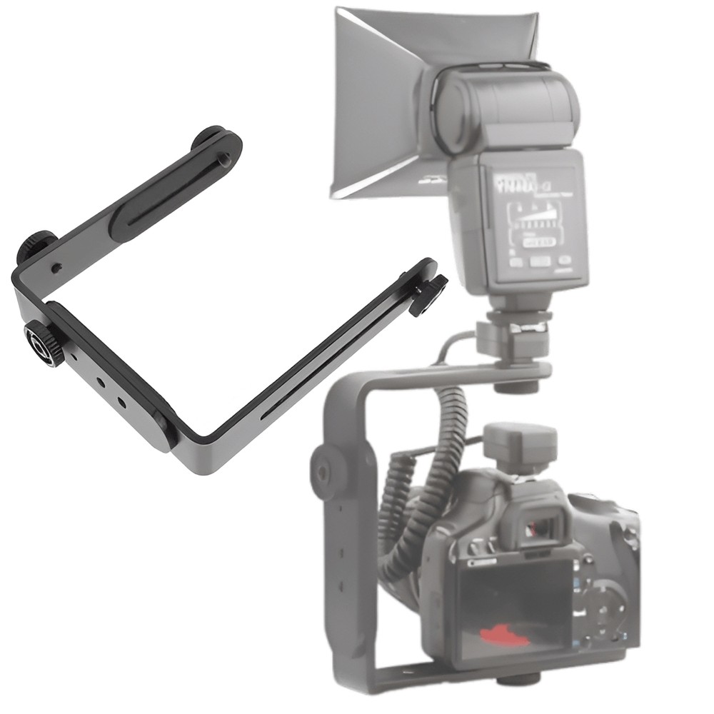 Suporte L Duplo de Montagem Universal 1/4" TMB-16T para Flash e Câmera