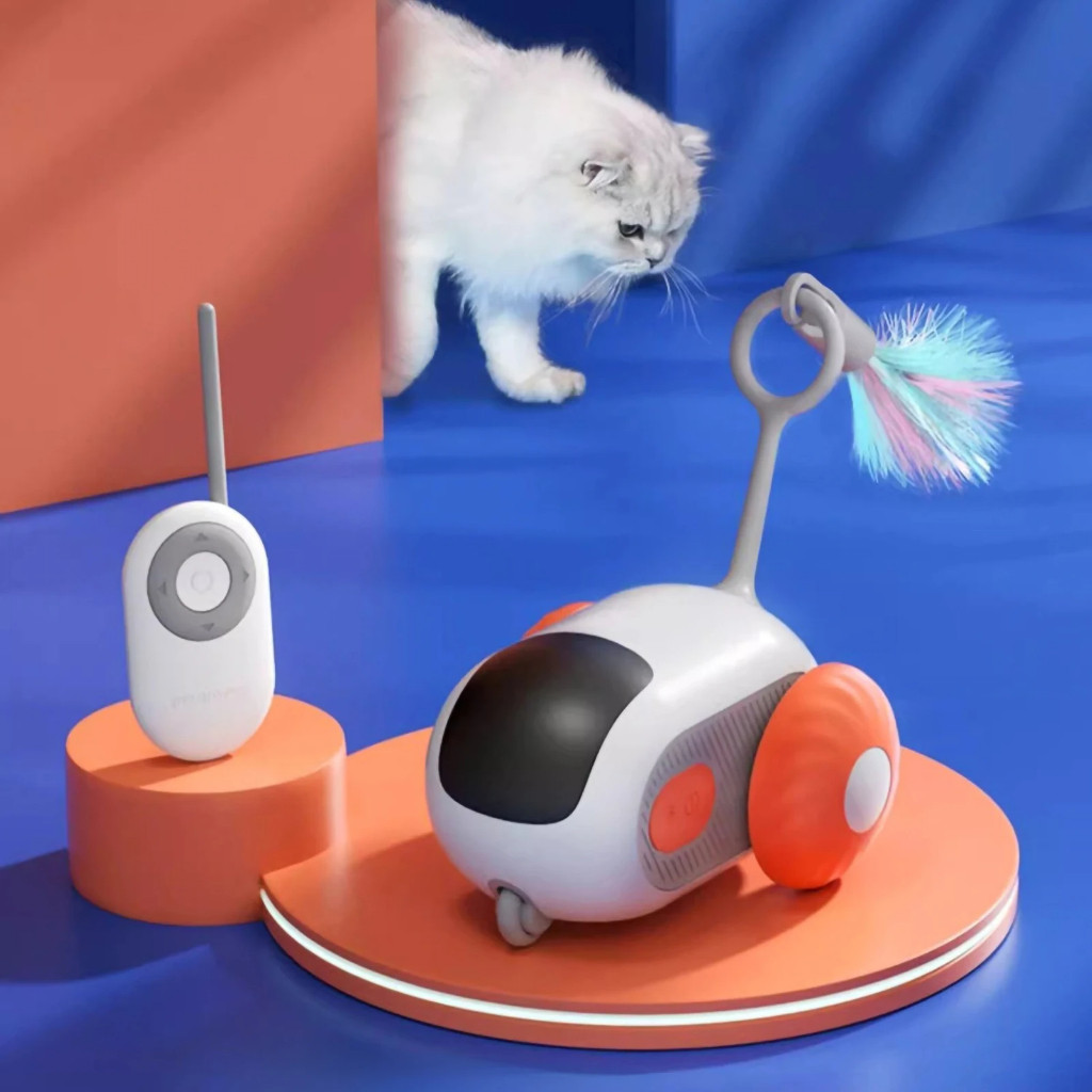 Controle Remoto Interativo De Carro De Gato Brinquedo Carregamento USB  AutoMotivo Inteligente