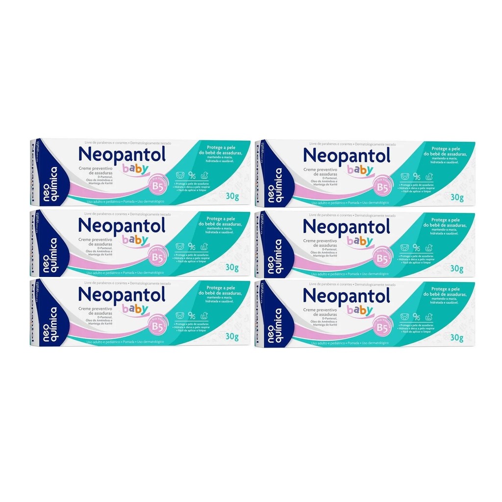 Kit 6 Pomada Para Assaduras Neopantol 30g - Neo Química