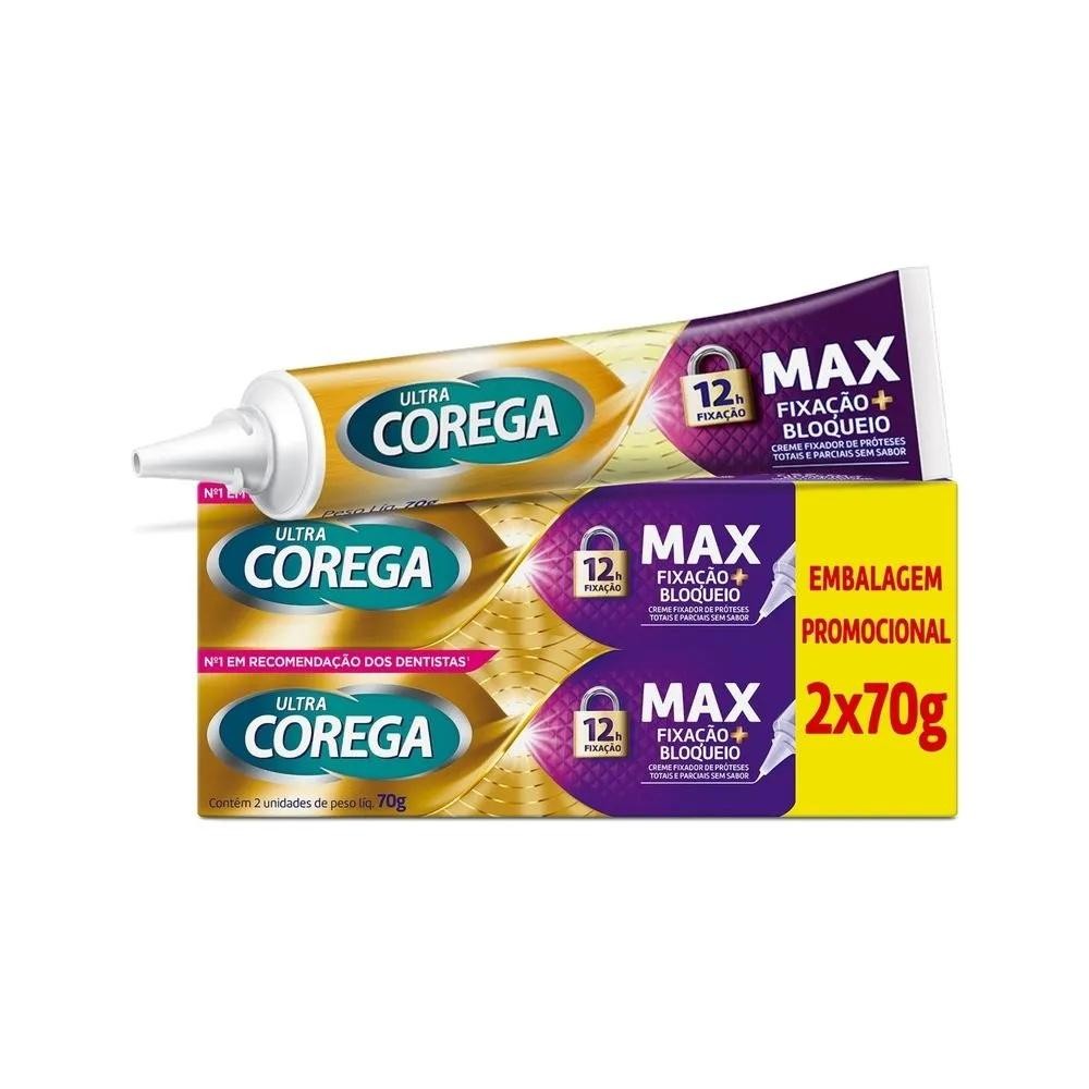 Creme Fixador Corega Ultra Sem Sabor 2 Unidades De 68g Cada