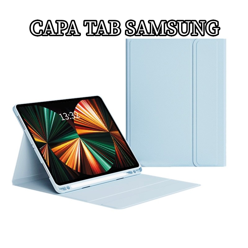 Capa protetora de PU couro sintético magnética Samsung TAb  A9+ PLUS X210 X215 S6 Lite não incluída teclado AD