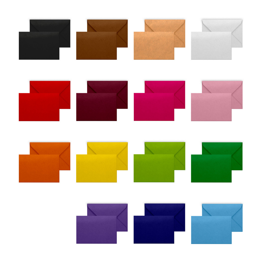 Kit c/10 Envelope para Convite Tamanho Grande - 16x11 cm | Cores Variadas