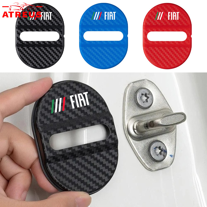 4Pçs Fiat Tampa De Proteção Da Fechadura Da Porta Do Carro Acessórios Para Strada Argo Mobi Toro Fastback Pulse Cronos