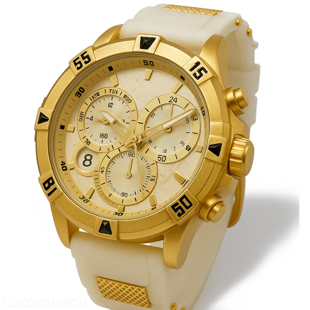 Relógio Masculino Pulseira de Silicone Moda Luxo Com Embrulho Para Presente