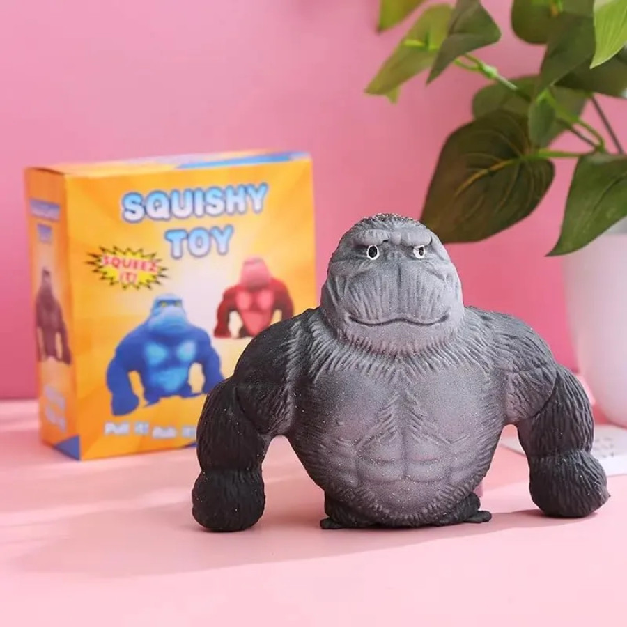 Boneco Antiestresse Macaco De Esticar Rongee Kong Fidget Toy Elástico Divertido