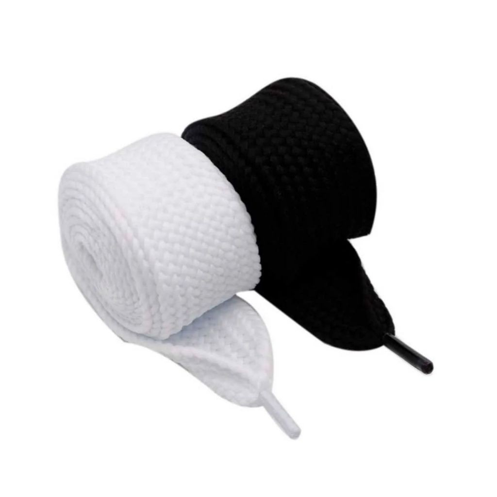 1 Par Cadarço Cordão Atacador Poliéster Largo Bboy Fat Lace Grosso Largura 17 mm 1,20 Cm ENVIO IMEDIATO