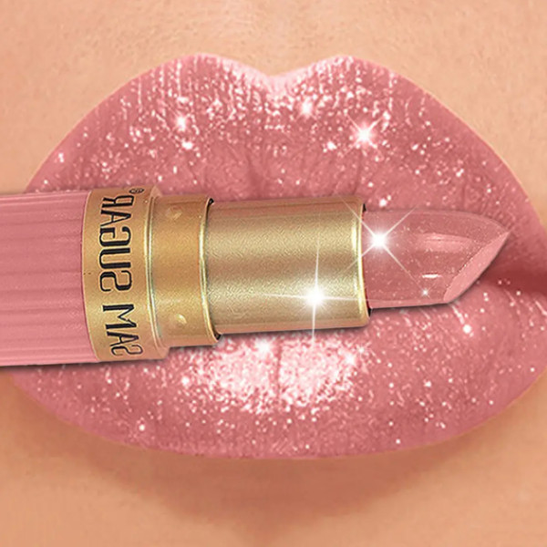 Batom Perolado Rosa Glitter Veludo Metálico À Prova D'água De Longa Duração Fosco Brilho Diamante Feminino Maquiagem Cos