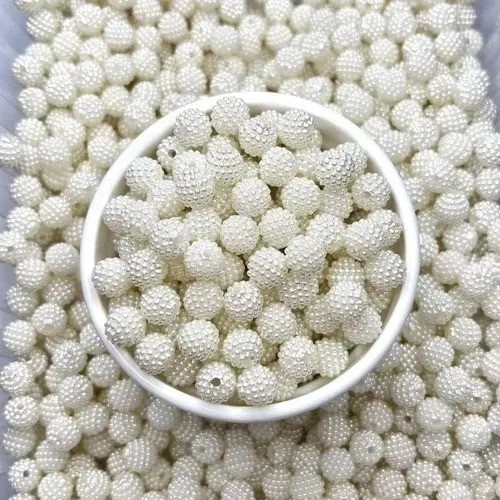 Miçanga Perola Craquelada 10MM - 100 ou 500 Peças | Pérola amora