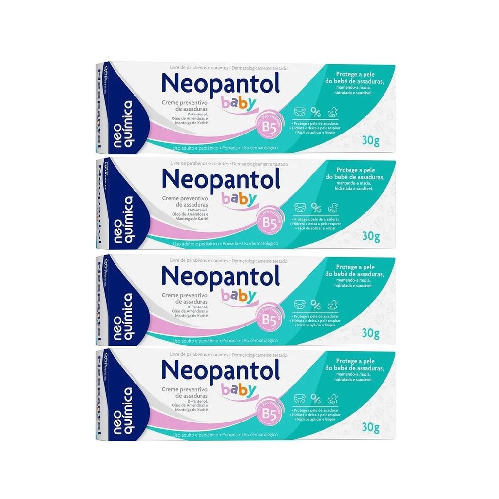 Kit 4 Pomada Para Assaduras Neopantol 30g - Neo Química