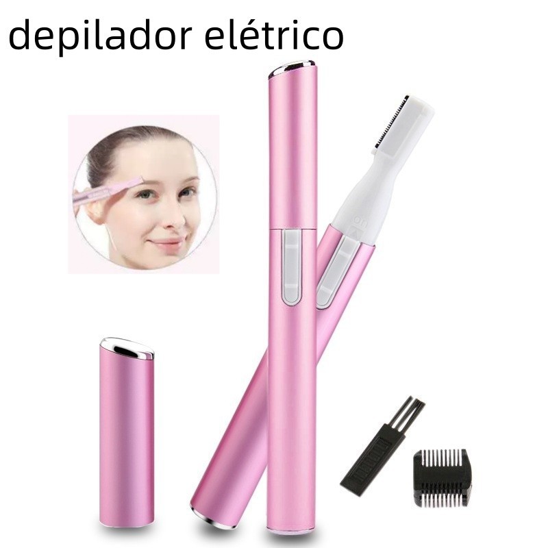 Caneta Depiladora Elétrica Para Sobrancelha Aparador de Pelo Portátil Corpo Depilador