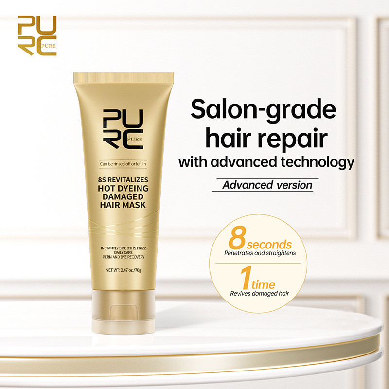 PURC 8 Segundos Máscara De Cabelo Queratina Profissional Creme Suave Produtos De Cuidados Com Os Cabelos Lisos