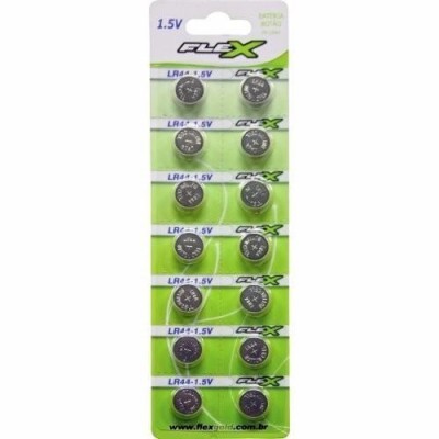 Pilha Alcalina 1.5v lLR44 AG13 FX-LR44 Blister C/ 14 Unidades