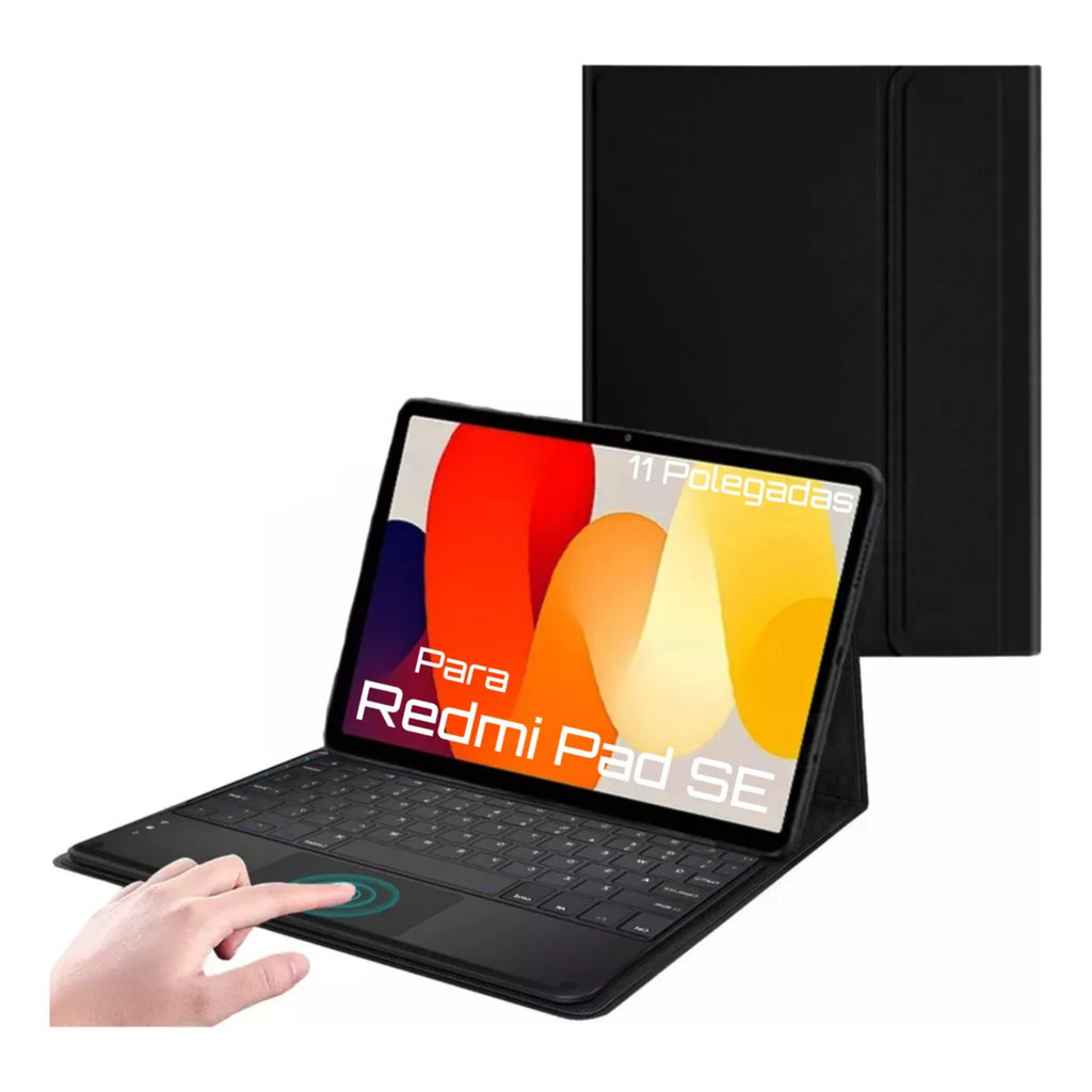 ATALHOBR Capa Com Teclado Touchpad Sem Fio Para Redmi Pad Se/Pad2 11Polegadas