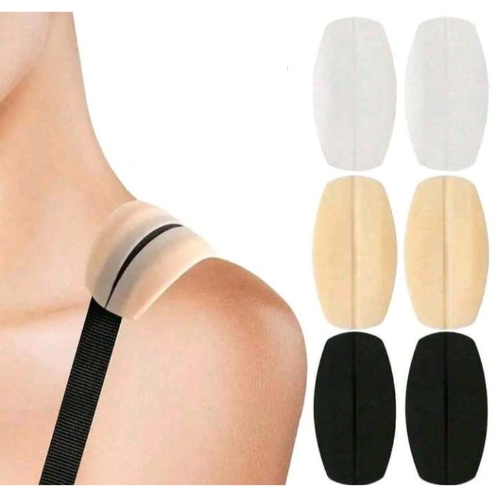 Almofada de sutiã para ombros -  Ombreira conforto para alça de Soutien. Material Silicone macio lavável  Flexível